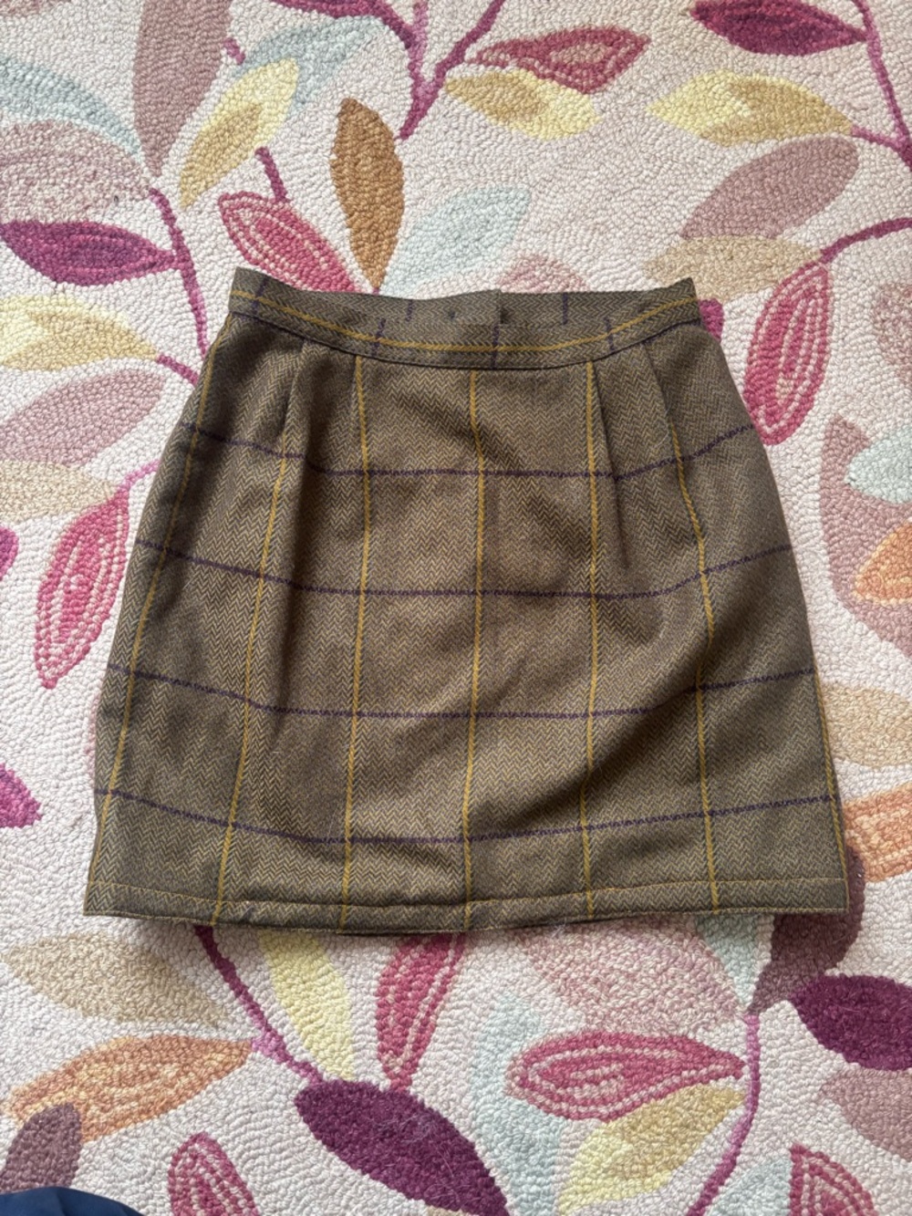 Wool Plaid vintage Mini Skirt